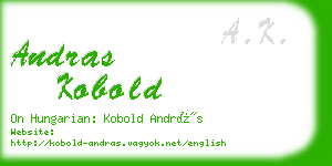 andras kobold business card